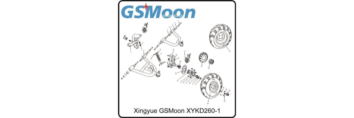 (F02) Vorderachse - GSMoon XYKD260-1