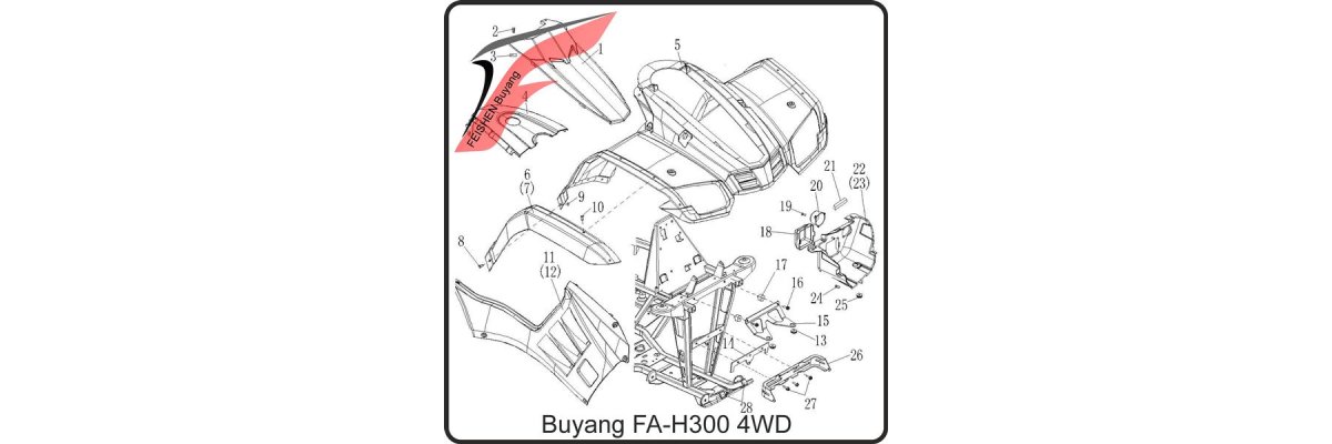 (F04) - Frontverkleidungen - Buyang FA-H300