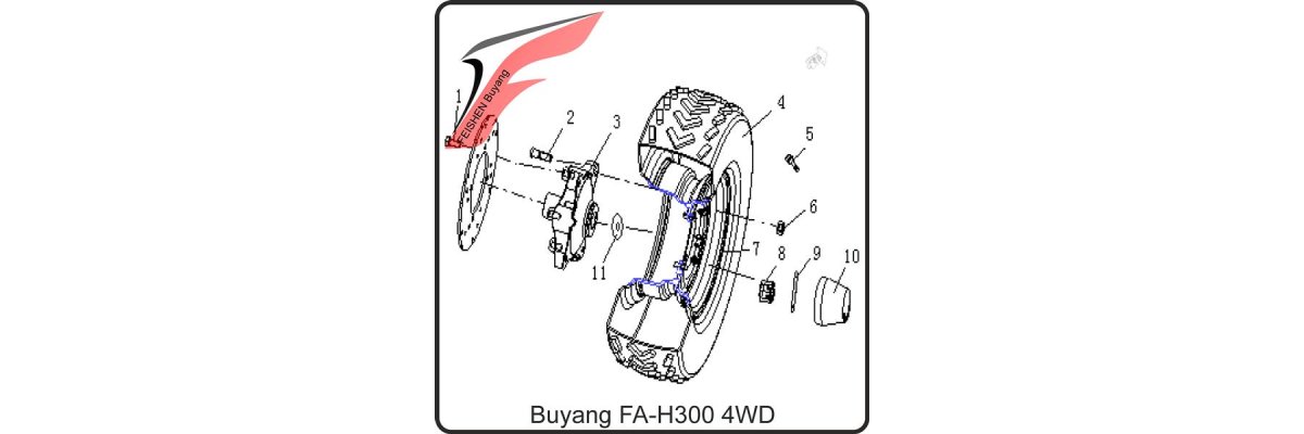 (F06) - Radnabe vorne - Buyang FA-H300