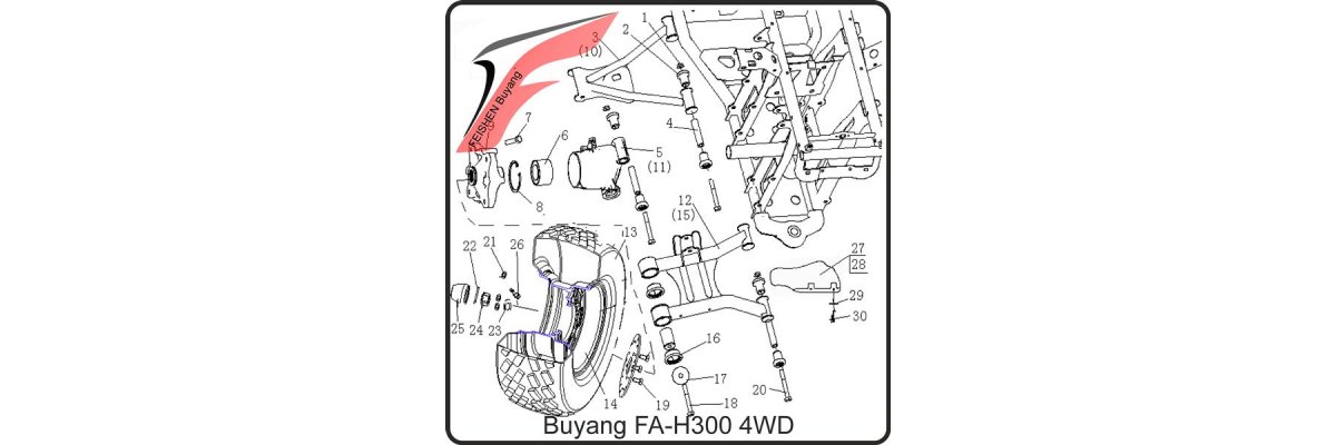(F07) - Radaufhängung hinten - Buyang FA-H300