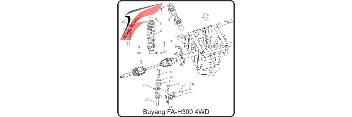 (F08) - Antriebswellen, Stossdämpfer hinten - Buyang FA-H300
