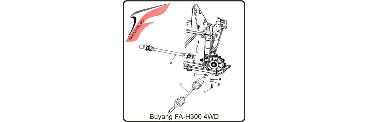 (F11) - Antriebswellen, Kardanwelle vorne - Buyang FA-H300