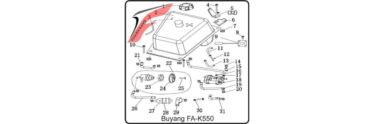 (F02) - Kraftstofftank - Buyang FA-K550