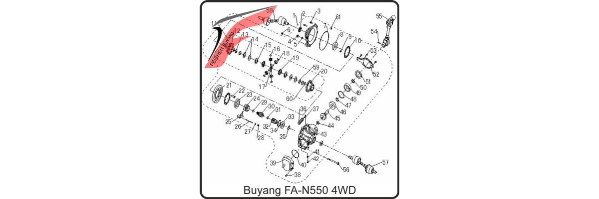 (F10) - Vorderachsgetriebe - Buyang FA-N550