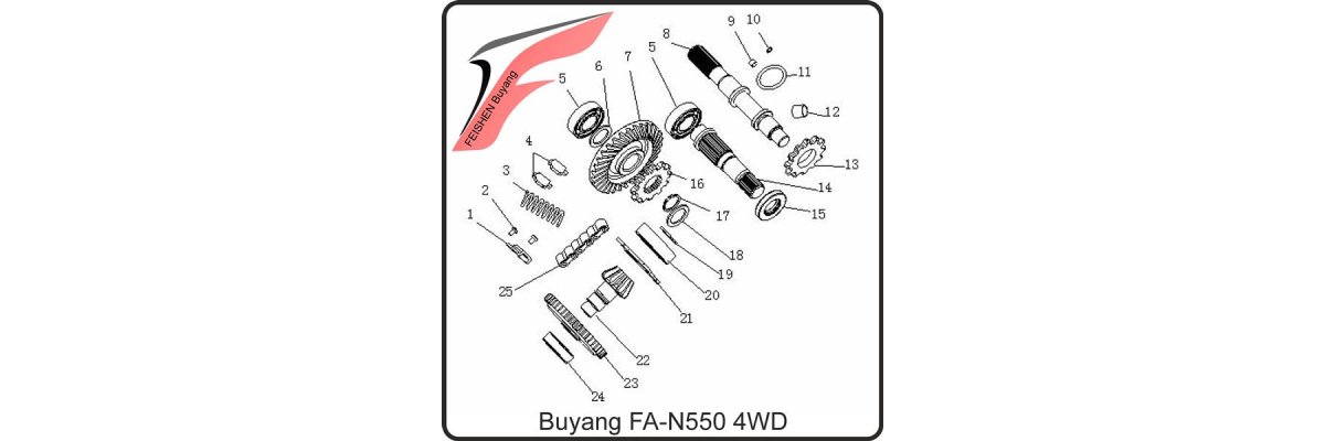 (F11) - Getriebe Vorgelege - Buyang FA-N550