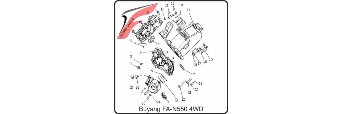 (F12) - Getriebegehäuse - Buyang FA-N550