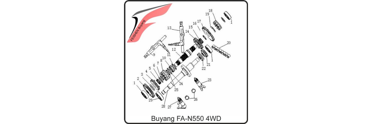 (F13) - Getriebe Schaltung - Buyang FA-N550