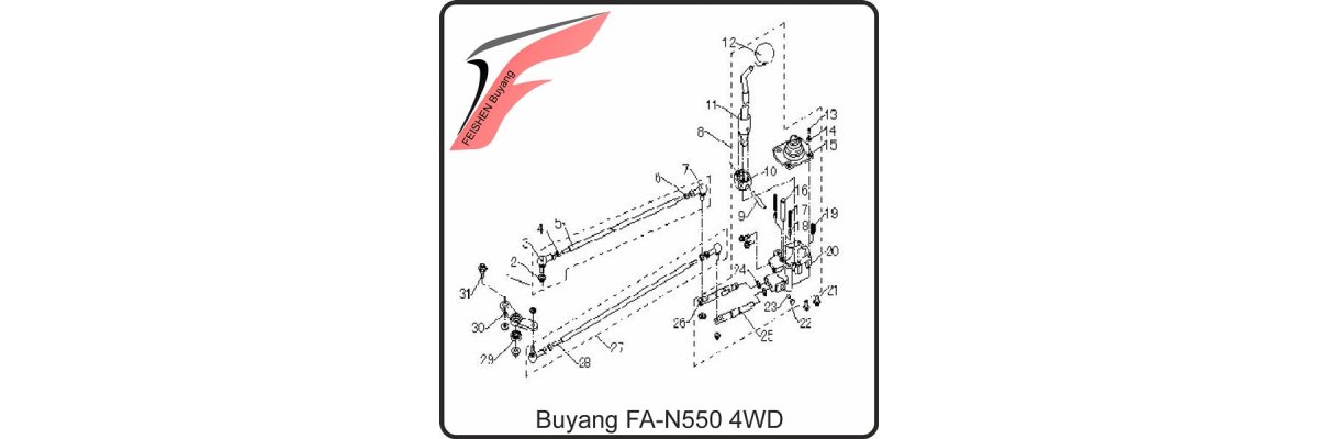 (F14) - Schalthabel, Schaltgestängen - Buyang FA-N550