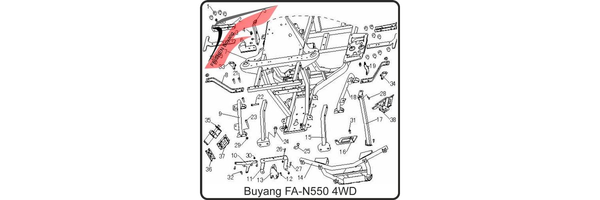 (F18) - Rahmen vorne - Buyang FA-N550