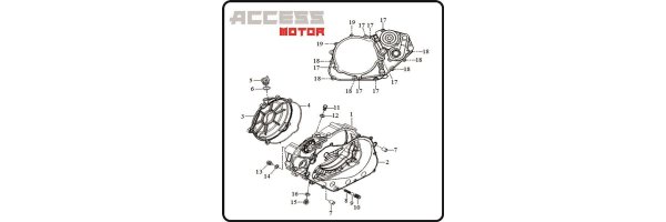 koppelingsdeksel - Access 450 TE motor