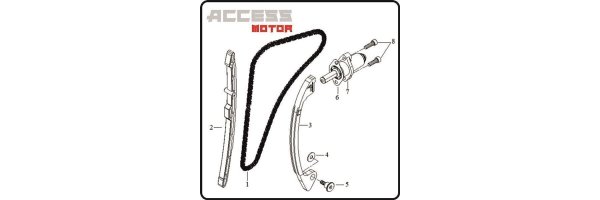 TIMING CHAIN, TIMING CHATENSIONER - Access 450 TE engine