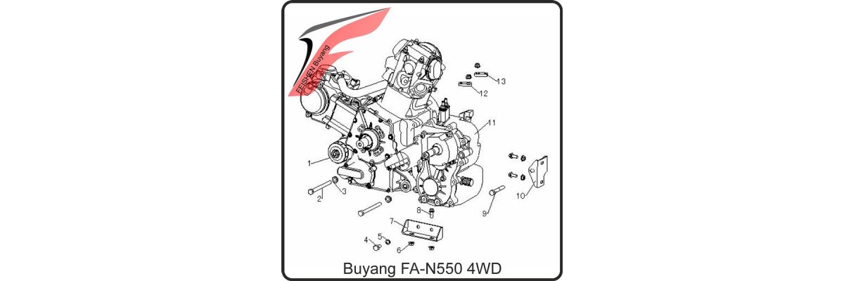 (E35) - Motor, Getriebehalter - Buyang FA-N550