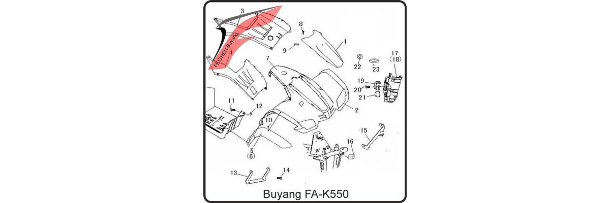 (F04) - Frontverkleidung - Buyang FA-K550