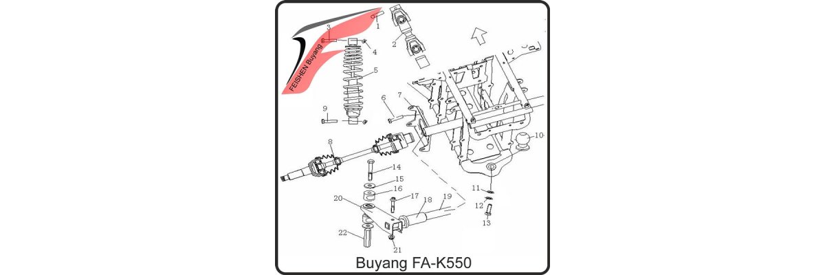 (F08) - Hinterache Antrieb - Buyang FA-K550
