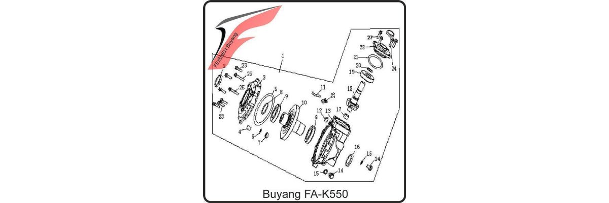 (F09) - Hinterachsgetriebe - Buyang FA-K550