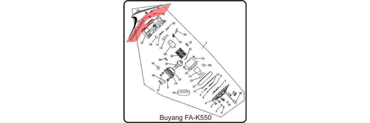 (F10) - Vorderachsgetriebe - Buyang FA-K550