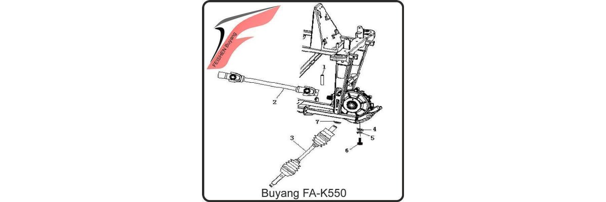 (F11) - Antrieb Vorderachse - Buyang FA-K550