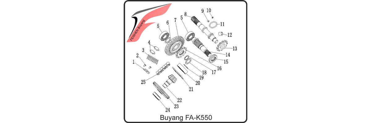 (F12) - Getriebe Vorgelege - Buyang FA-K550