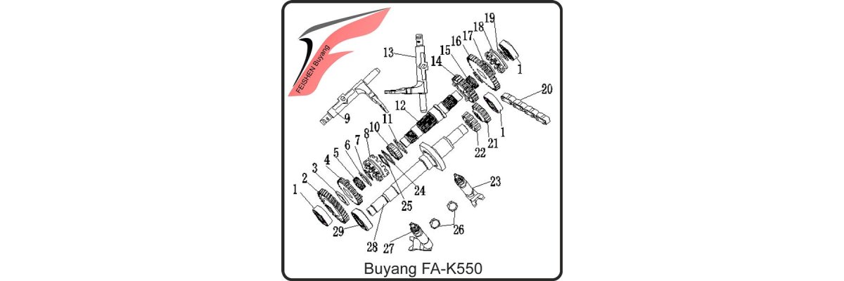 (F14) - Getriebe Schaltung - Buyang FA-K550