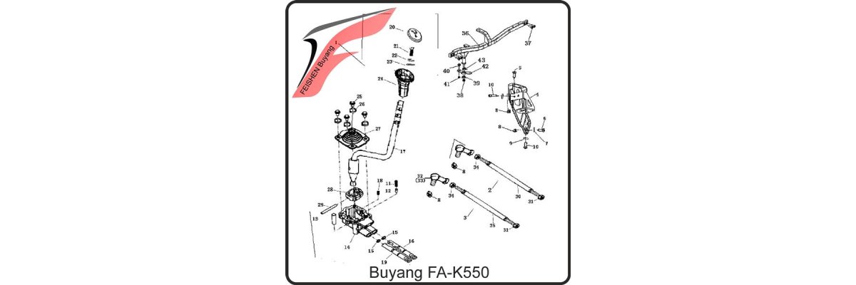 (F15) - Schalthebel, Schaltgestänge - Buyang FA-K550