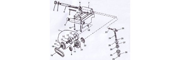 Variomatik, Riemen, Kettenspanner - TBM-80cc Buggy