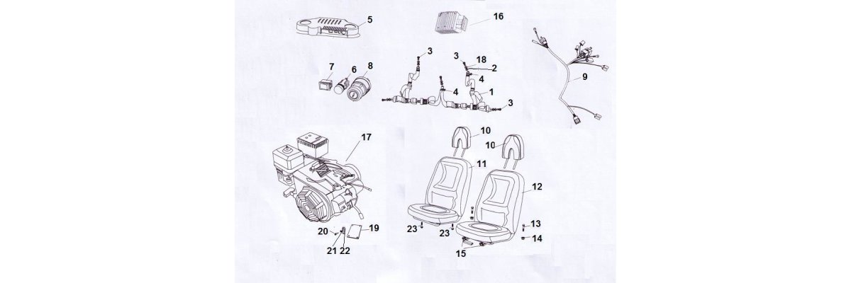 Fig. 23 WIRE HARNESS/ELECTRICAL/ SEAT/ENGINE