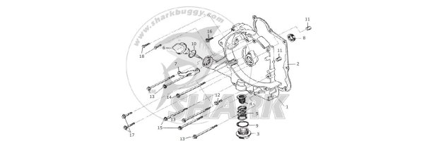 Fig.03 CRANKCASE ASSY. RIGHT GY6 Typ 157QMJ