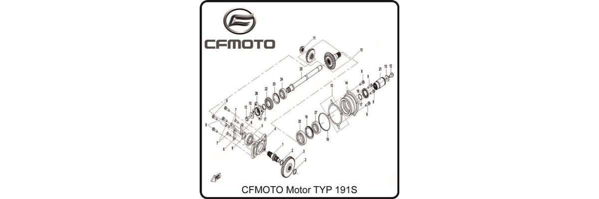 (E06-2) Getriebe II  - CFMOTO TYP191S