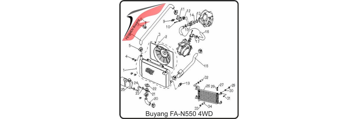 (E31) - Kühlsystem - Buyang FA-N550