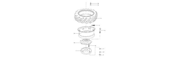 Fig.34 REAR WHEELS, TIRES AND WEIGHTS