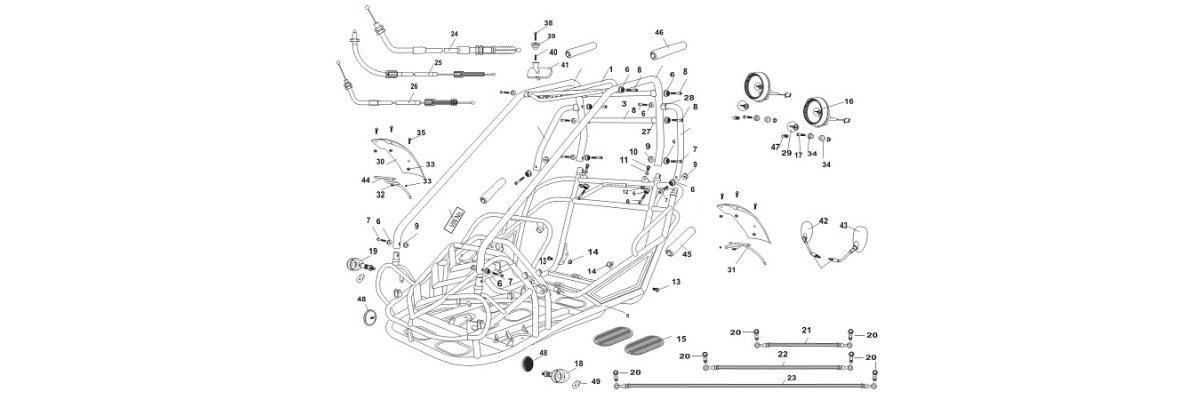 (F16) Rahmenbaugruppe - 150cc Buggy
