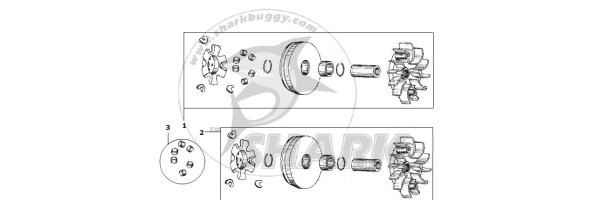 Fig.14 DRIVE PULLEY SUBASSY. GY6 Typ 157QMJ