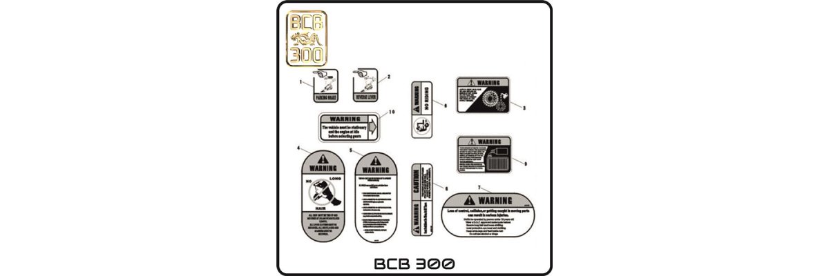 (F28) Warn- und Hinweisaufkleber - BCB-300