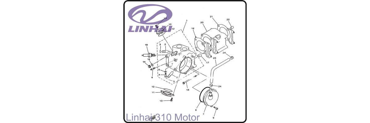 Motor & Getriebe - Linhai ATV 310 - Hytrack HY310