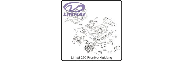 Verkleidung vorne, Rahmen - Linhai 290