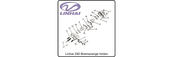 Bremszange hinten - Linhai 290