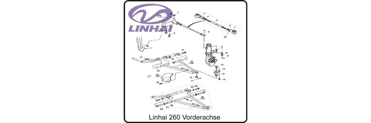 Aufhängung vorne - Linhai 300
