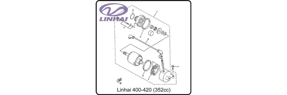 (E34) Anlasser - Linhai 400-420