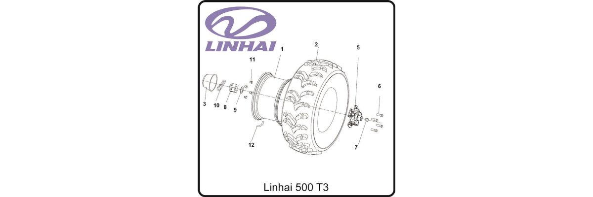 Räder hinten - Linhai 500 T3