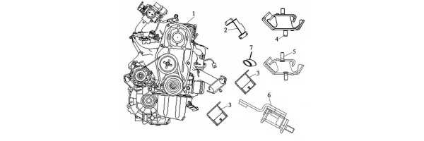 (F12) Motor, Motorlager - Dazon 1100