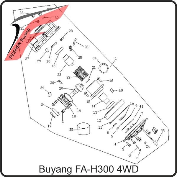 (22) - Freilauf für Vorderachsgetriebe - Buyang FA-H300