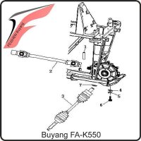 (2) - Gelenkwelle Kardanwelle (Vorderachsgetriebe) - Buyang FA-K550