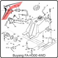 (7) - Schaumgummiunterlage für Tankbefestigung - Buyang FA-H300 EVO