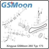 (12) - Ventilfeder aussen - (TYP.170MM) Xingyue GSMoon 260