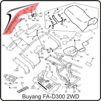 Heckverkleidung (rot) - Buyang FA-D300 EVO