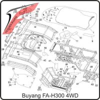 Heckverkleidung (rot) - Buyang FA-H300 EVO