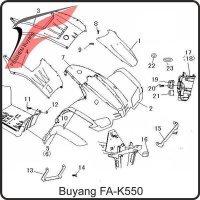 Verkleidung vorne Mittelteil (wald) - Buyang FA-K550