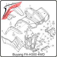 11. SIDE COVER RIGHT (RED) - Buyang FA-H300 EVO