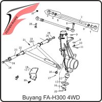 (3) - Spurstangenkopf B (Rechtsgewinde) - Buyang FA-H300 EVO