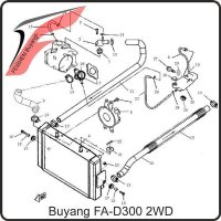 (5) - Kühlerventilator mit Wasserfesten Stecker - Buyang FA-D300 EVO